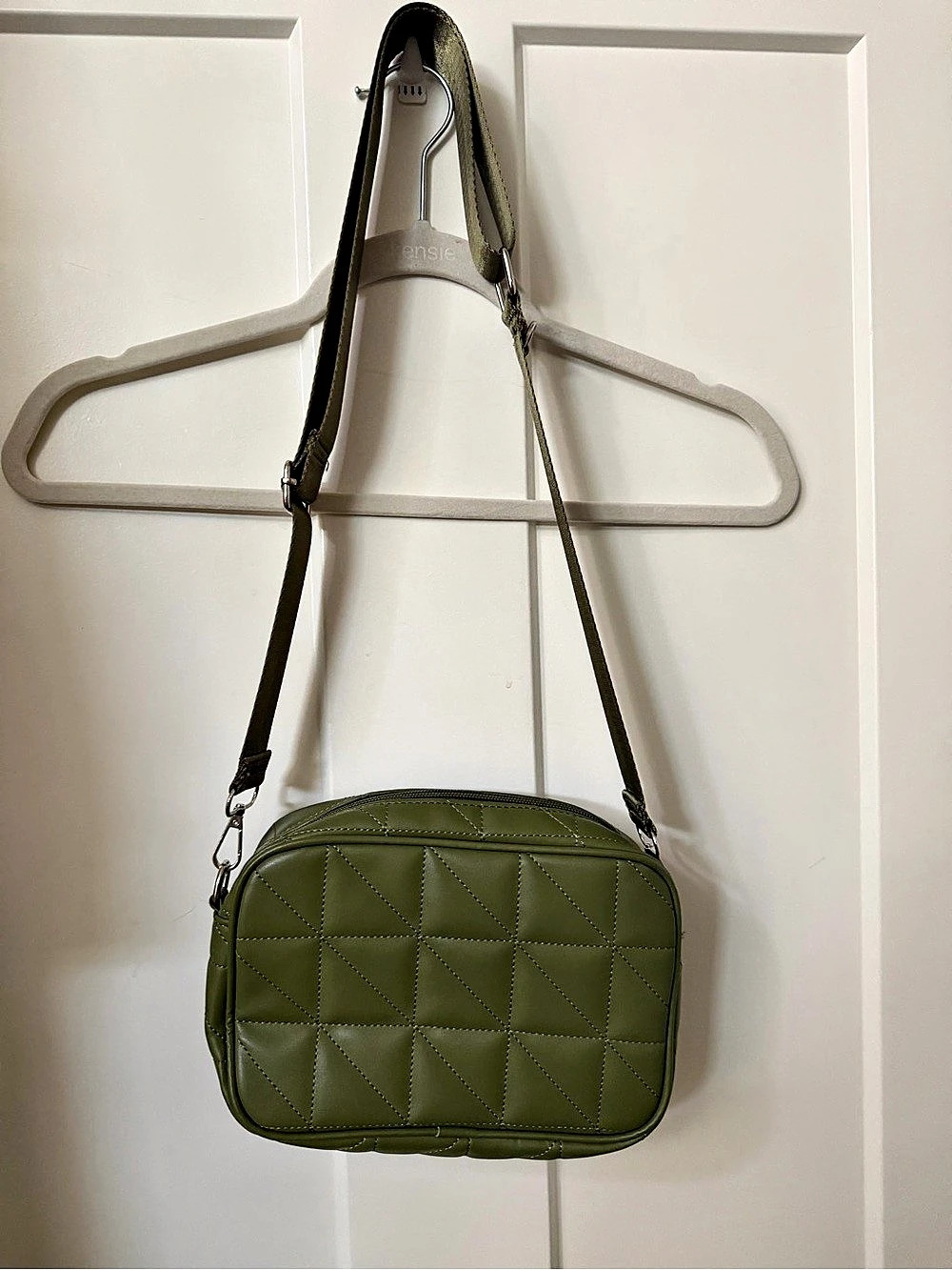 Quilted Crossbody Bag in Green